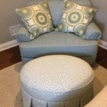 After Chair & Ottoman Upholstery Refinish MI