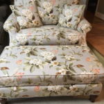 After custom chair upholstery refinish