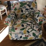 After custom chair upholstery refinish
