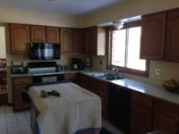 Before Kitchen Cabinet Refinish MI