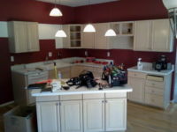 Before Kitchen Cabinet Refinishing Northville MI